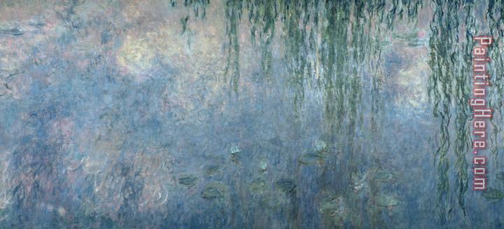 Claude Monet Waterlilies Morning With Weeping Willows